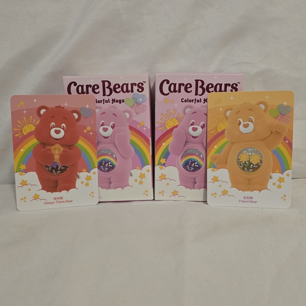 Pop Mart Care Bears Colorful Hugs Set - Always There Bear & Friend Bear